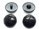 Plastic Shank Buttons - Black - (Pack of 6)